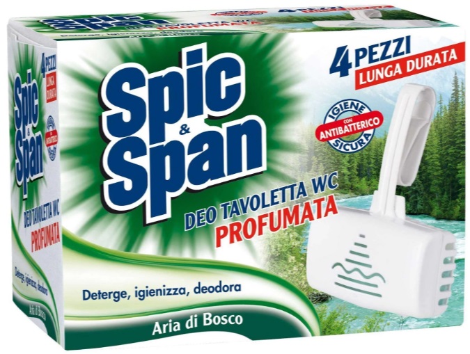 DEODORANTE TAVOLETTI WC SPIC&SPAN Disincrostante 4pz
